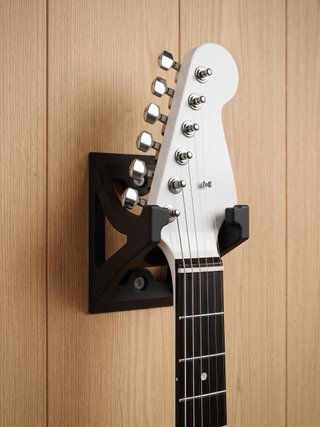 Soporte Pared Guitarra/Bajo Negro