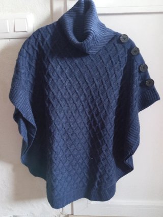 Poncho Sfera azul talla M