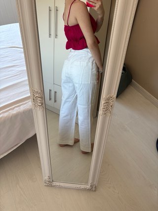 Pantalón vaquero Pedro del Hierro blanco tiro alto