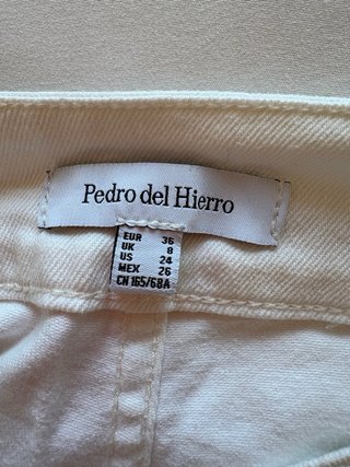 Pantalón vaquero Pedro del Hierro blanco tiro alto