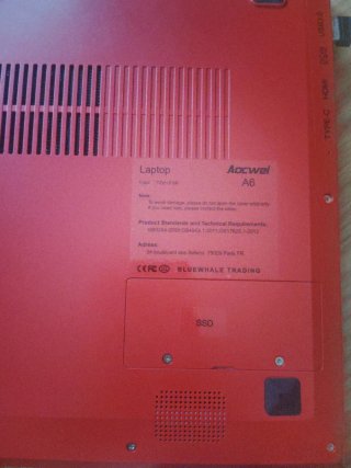Portátil Aocwei A6 rojo de 16" (Como nuevo)
