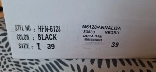 Botas altas negras talla 39