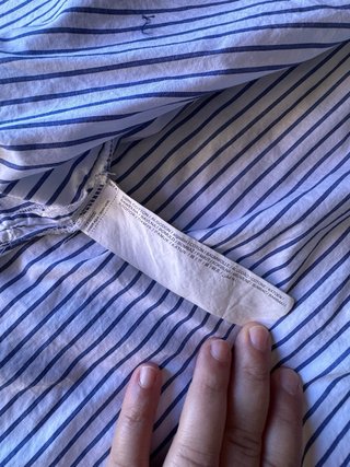 Camisa Mango Rayas Azul y Blanco