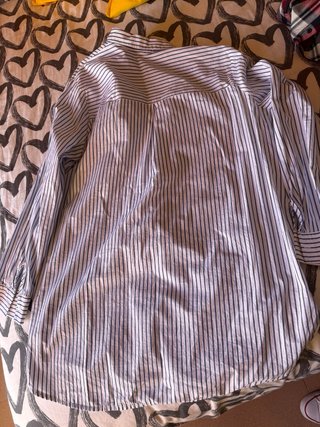 Camisa Mango Rayas Azul y Blanco