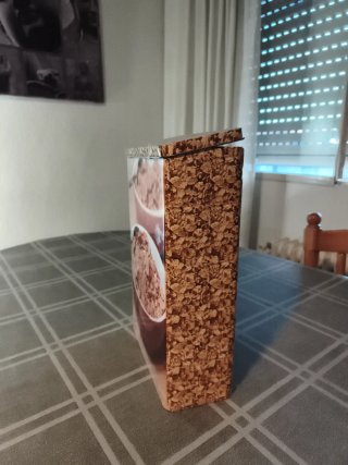 Caja de lata metálica antigua  medidas 35×12×10cm