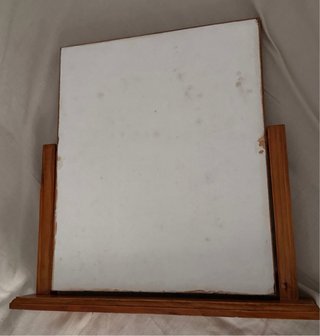 Espejo de mesa de madera