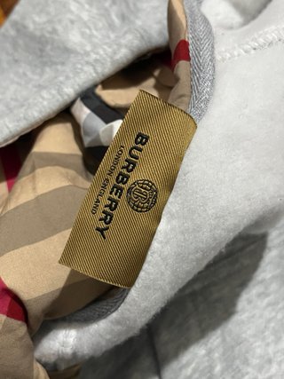 Felpa Burberry con cappuccio grigia