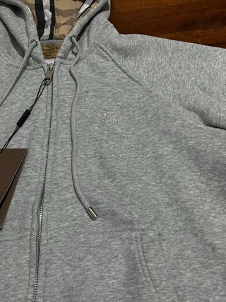 Felpa Burberry con cappuccio grigia