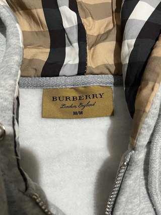 Felpa Burberry con cappuccio grigia