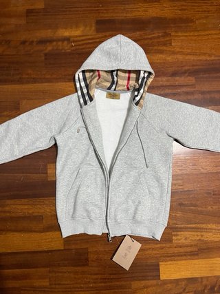 Felpa Burberry con cappuccio grigia