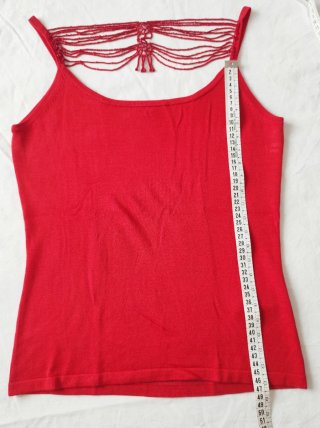 Camiseta Tintoretto tirantes con abalorios