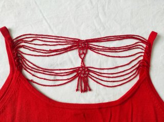 Camiseta Tintoretto tirantes con abalorios