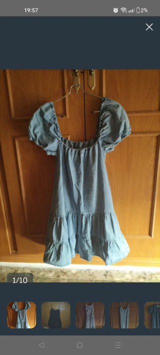 Vestido vaquero manga corta