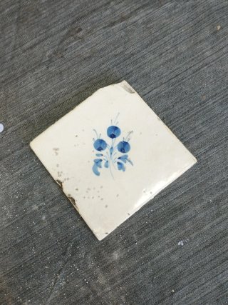 4 Rajolas Catalanas Antiguas Azules