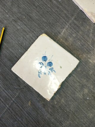 4 Rajolas Catalanas Antiguas Azules