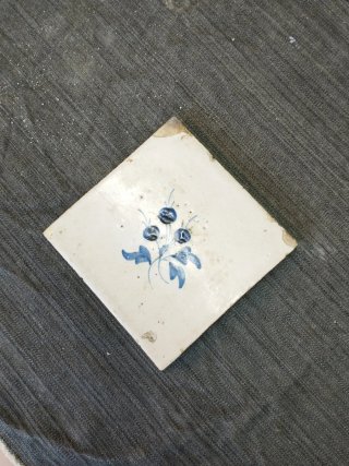 4 Rajolas Catalanas Antiguas Azules