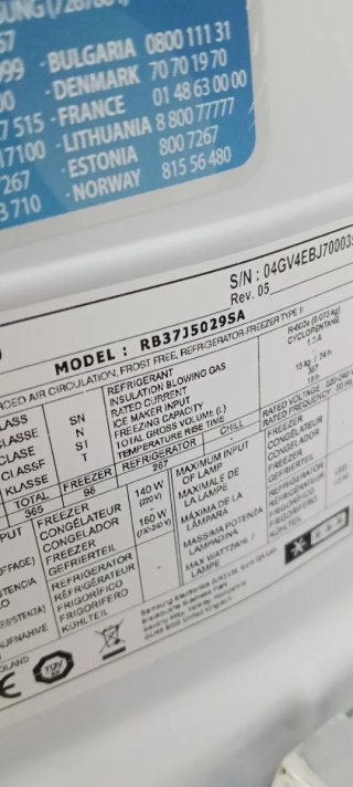 NEVERA COMBI SAMSUNG NO FROST ENERGÍA A+