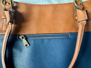 2 en 1 Bolso G.H. Bass & Co. azul/marrón