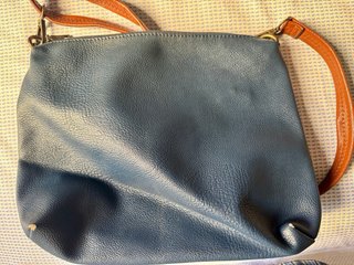 2 en 1 Bolso G.H. Bass & Co. azul/marrón