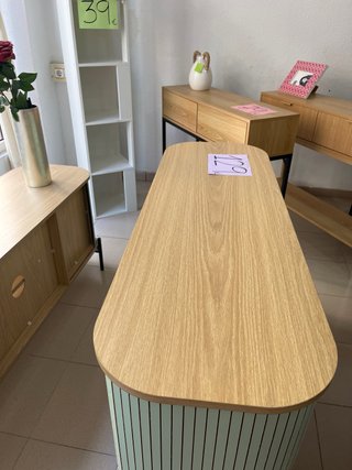 Mueble TV y aparador verde y roble