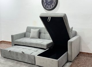Sofá Cama Kris Gris con Arcón
