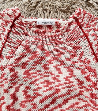 Jersey Mango punto rojo y blanco