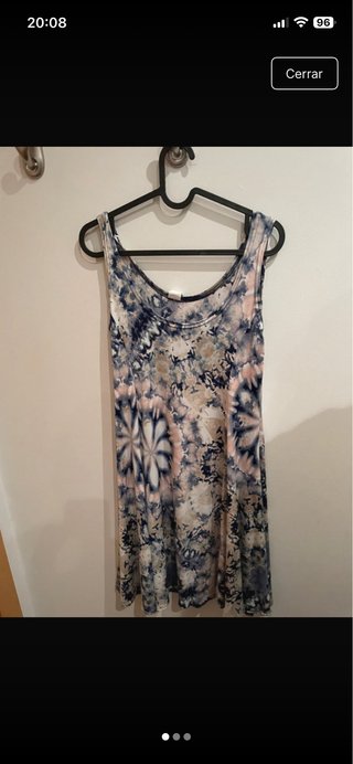Vestido corto tie-dye sin mangas