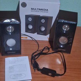 Altavoces Multimedia Madera Negros