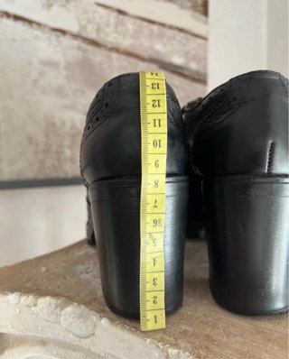 Scarpe donna tacco comodo pelle nera