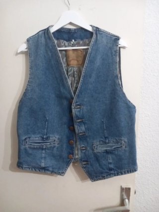 Chaleco vaquero vintage Olsen con forro