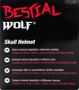 Casco Bestial Wolf Skull Fucsia Ajustable