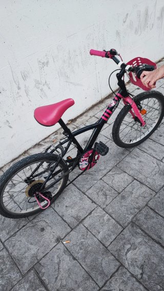 Bicicleta Infantil 22 Rosa y Negra