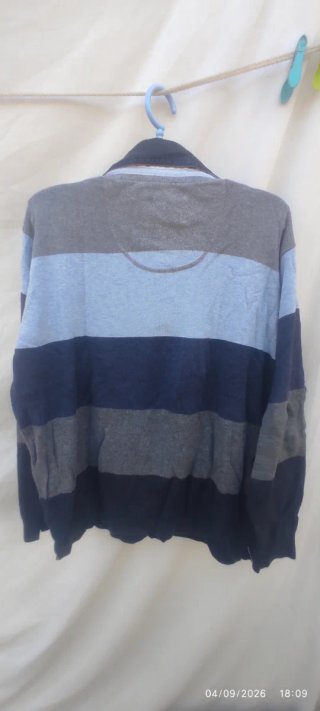 Jersey Blue Harbour rayas azul y gris