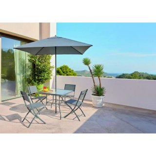 Mesa y 4 Sillas Jardín Cristal