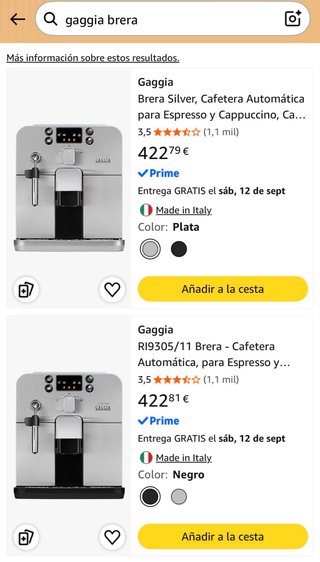 Cafetera Gaggia Brera de Saeco