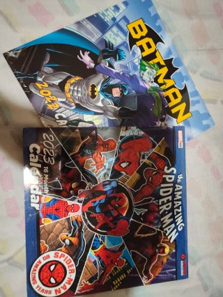 Lote 2 Calendarios: Batman y Spiderman con fotos