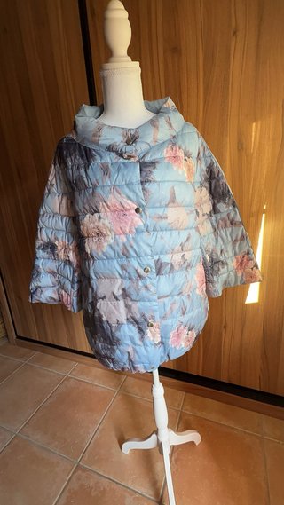 Chaqueta acolchada floral reversible