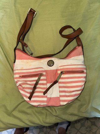 Tommy Hilfiger bolso rayas coral LEER estado