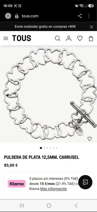 Pulsera Tous Plata Carrusel 12,5mm