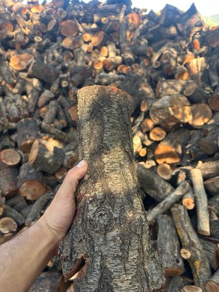 Leña de almendro para chimenea