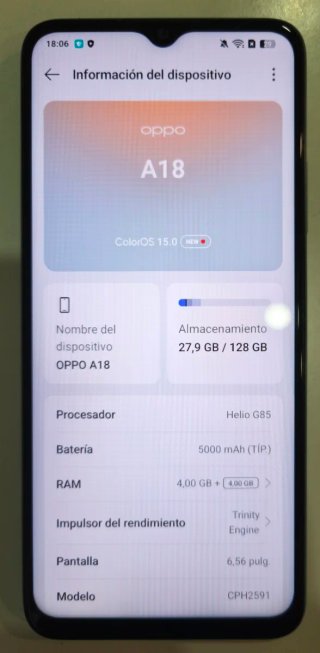 Celular OPPO A18