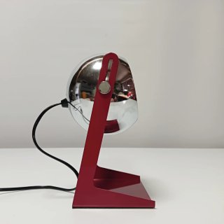 LAMPARA EYEBALL ROJO-CROMO 70S