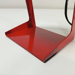 LAMPARA EYEBALL ROJO-CROMO 70S