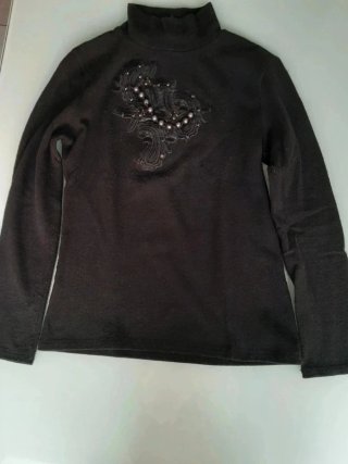 Jersey Zara cuello alto gris Talla M