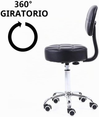 Taburete KKTONER Ajustable con Ruedas