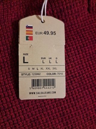 Jersey rojo oscuro