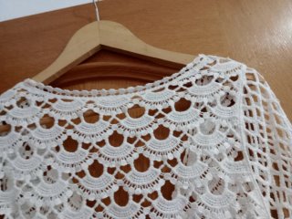 Chaqueta ganchillo playa blanca Talla M