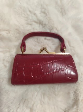 Cartera monedero granate
