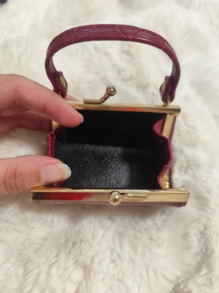 Cartera monedero granate