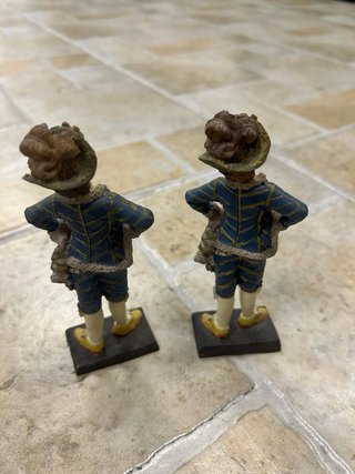 Pareja Figuras Vintage Soldados/Cortesanos